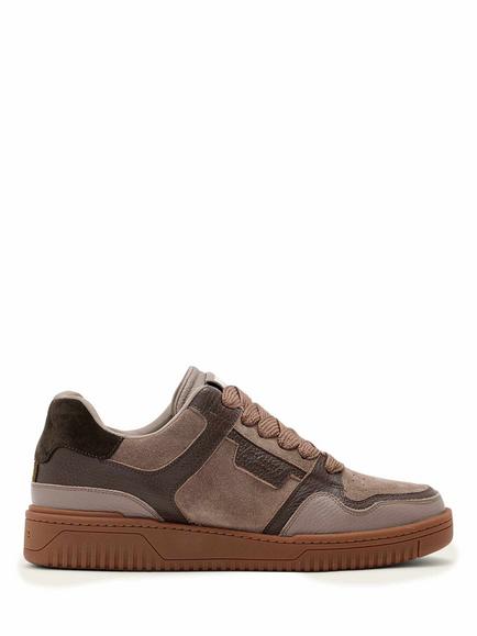 AllSaints Regan Plus Low Top Leather Trainers, Karoo Brown