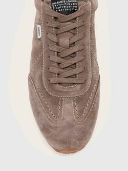 AllSaints Liam Suede Lace Up Trainers, Karoo Brown - view 2, Karoo Brown