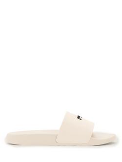 AllSaints Open Toe Date Slider Sandals, Chalk White