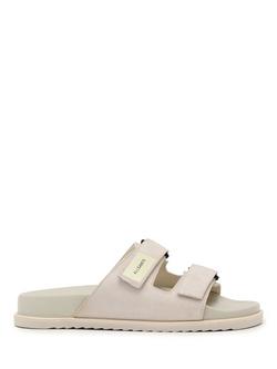 AllSaints Vex Leather Open Toe Sandals, Chalk White, Chalk White