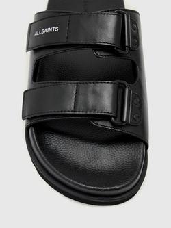 AllSaints Vex Leather Open Toe Sandals, Black - view 2, Black