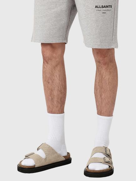 AllSaints Randal Suede Open Toe Sandals, Cloudy Grey - view 2, Cloudy Grey