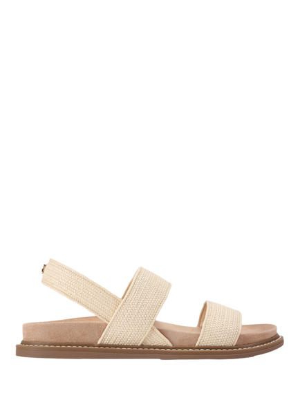 KG Kurt Geiger Mallie Flat Slingback Sandals, Natural Beige, Natural Beige