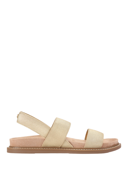 KG Kurt Geiger Mallie Flat Slingback Sandals, Gold, Gold