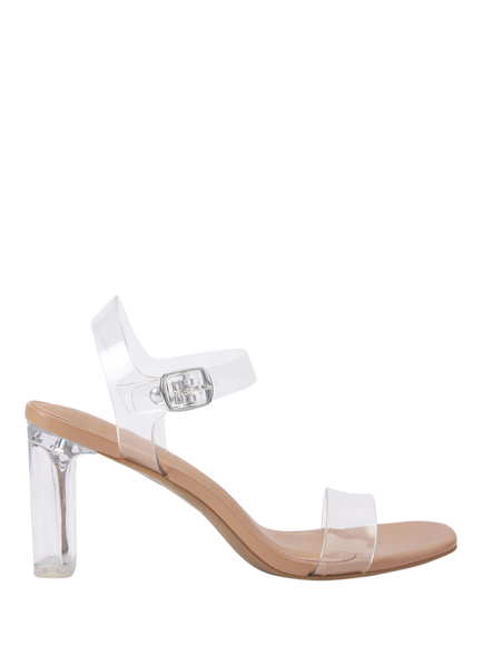 KG Kurt Geiger Ashy Block Heel Sandals, Clear, Clear