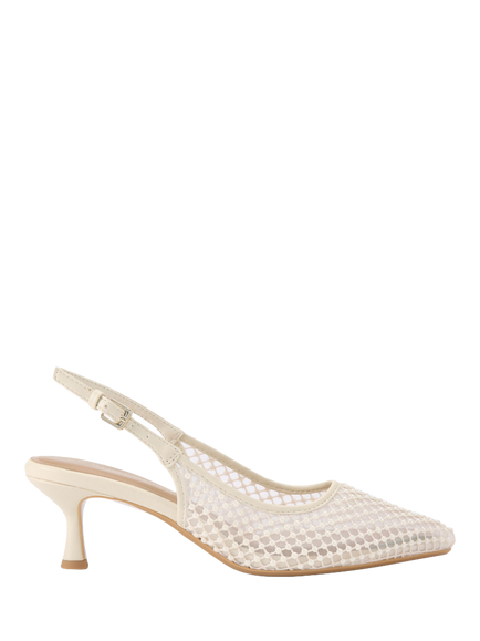 KG Kurt Geiger Tilly Kitten Heel Court Shoes, Natural/Multi, Natural/Multi