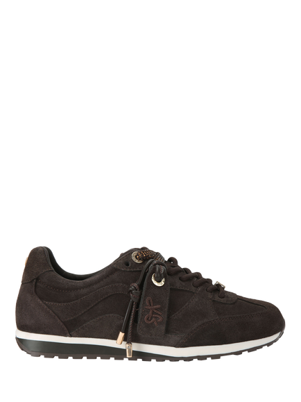 KG Kurt Geiger Lorelei Embellished Lace Up Trainers, Brown, Brown