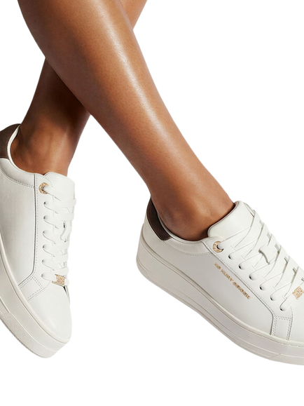 KG Kurt Geiger Lou Leather Platform Chunky Trainers, White - view 2, White