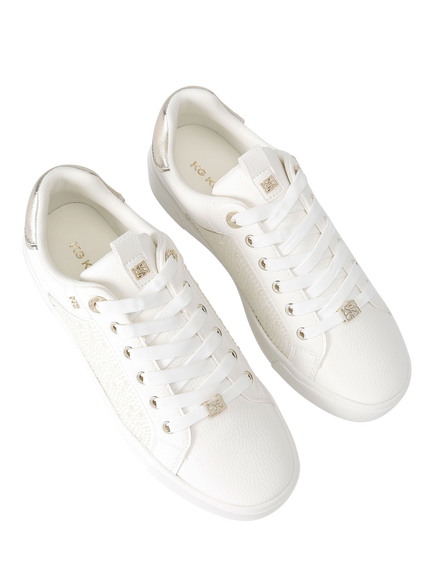 KG Kurt Geiger Lillian Mesh Trainers, White/Multi - view 2, White/Multi