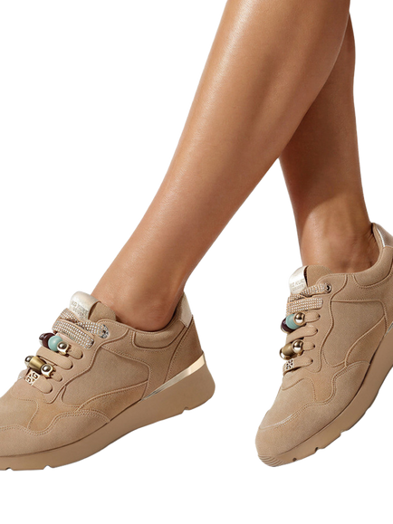 KG Kurt Geiger Lira Embellished Trainers, Camel - view 2, Camel