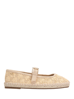 KG Kurt Geiger Noma Flower Detail Ballerina Espadrilles, Neutral