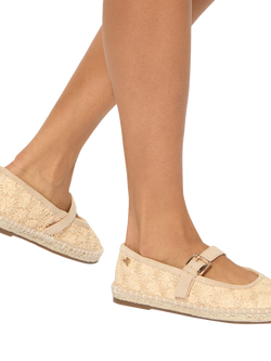 KG Kurt Geiger Noma Flower Detail Ballerina Espadrilles - view 2, Neutral