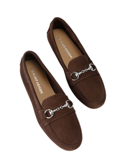 KG Kurt Geiger Nellie Suede Loafers, Brown Dark - view 2, Brown Dark