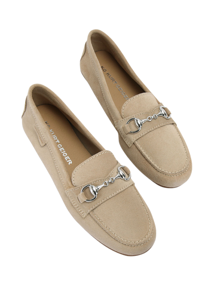 KG Kurt Geiger Nellie Suede Loafers, Natural Taupe - view 2, Natural Taupe