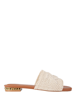 Kurt Geiger London Kurt Woven Flat Sandals, Natural Beige, Natural Beige