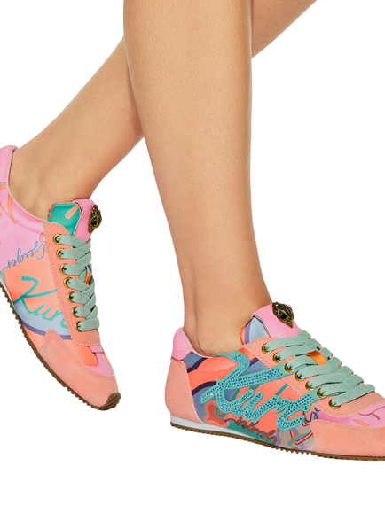 Kurt Geiger London Kurt Islington Lace Up Trainers, Multi - view 2, Multi