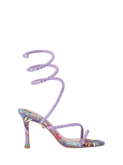 Kurt Geiger London Spiral Asymmetric Strappy Sandals, Lilac, Lilac