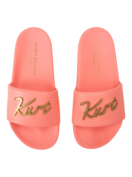 Kurt Geiger London Meena Kurt Slider Sandals, Pink - view 2, Pink