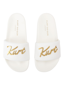 Kurt Geiger London Meena Kurt Slider Sandals - view 2, White