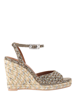 Kurt Geiger London Embellished Wedge Heel Espadrille Sandals, Multi, Multi