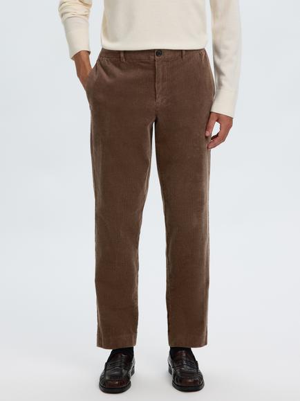 Selected Cotton Rich Corduroy Chinos, Chocolate Chip - view 2, Chocolate Chip