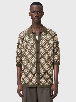 AllSaints Morena Cotton Blend Cardigan, Green, Green