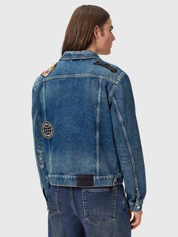 AllSaints Exile Slim Fit Denim Jacket, Washed Indigo - view 2, Washed Indigo