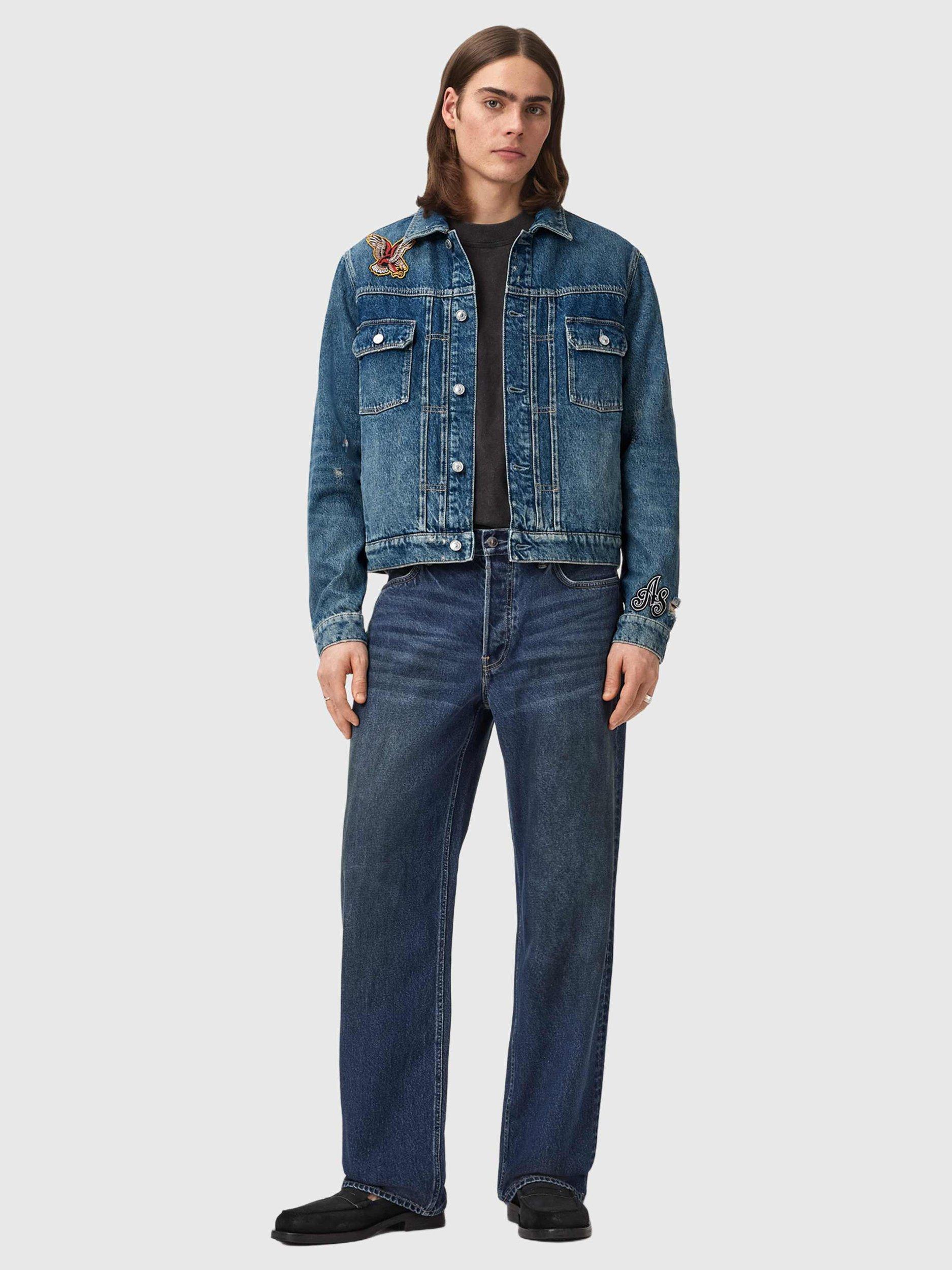 AllSaints Exile Slim Fit Denim Jacket, Washed Indigo