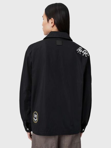 AllSaints Soundman Coach Shirt Jacket, Black - view 2, Black