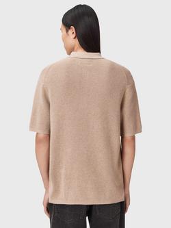 AllSaints Aspen Regular Fit Polo Shirt - view 2, Grey Mid