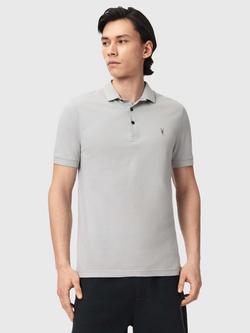 AllSaints Reform Slim Fit Polo Shirt, Pack of 2, Pink/Optic White, Grey/Lake Blue