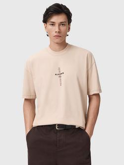 AllSaints Knox Crew Neck Cotton T-Shirt, Phantom White, Phantom White