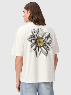 AllSaints Petals Short Sleeve Cotton T-Shirt - view 2, Chalk White