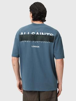 AllSaints Redact Short Sleeve T-Shirt - view 2, Waved Blue
