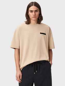 AllSaints Redact Short Sleeve T-Shirt, Sunset Brown