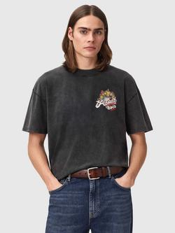 AllSaints Roque Graphic T-Shirt, Washed Black, Washed Black