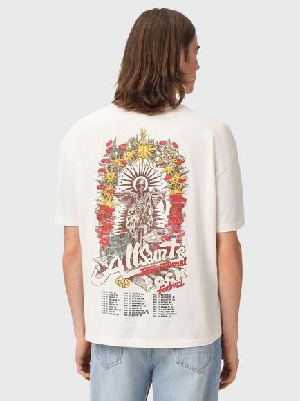 AllSaints Roque Graphic T-Shirt, Chalk White - view 2, Chalk White