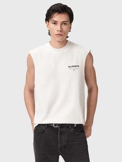 AllSaints Underground Sleeveless T-Shirt, Ashen White, Ashen White
