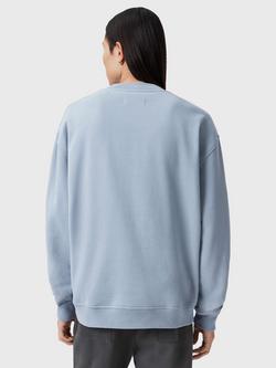 AllSaints Asher Organic Cotton Crew Neck Sweatshirt - view 2, Maya Blue
