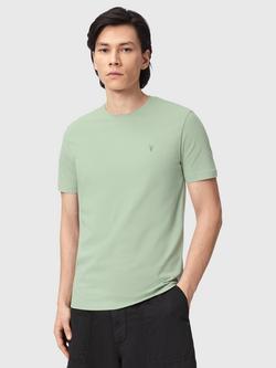 AllSaints Brace Crew Cotton T-Shirt, Green Mid