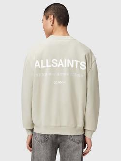 AllSaints Dreamer Cotton Sweatshirt, Powdered Green - view 2, Powdered Green