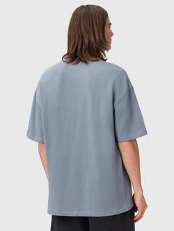 Reiss Haven Cotton Drawstring Cargo Trousers, Blue Mid - view 2, Blue Mid