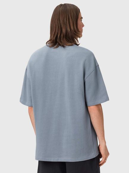 AllSaints Haven Cotton T-Shirt, Blue Mid - view 2, Blue Mid