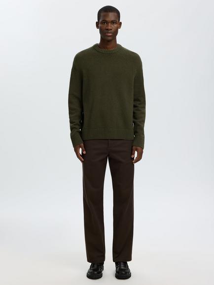 Selected Cotton Rich Jumper, Forest Night - view 2, Forest Night