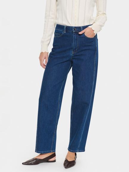 Saint Tropez Oivy Barrel Leg Jeans, Medium Blue Denim, Medium Blue Denim