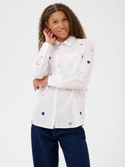 Saint Tropez Olberta Mixed Print Long Sleeve Shirt, Bright White, Bright White