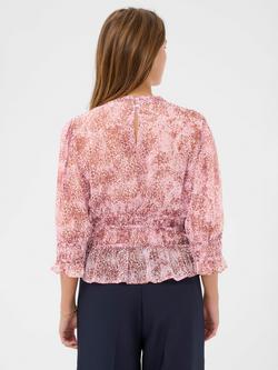 Saint Tropez Olexandra Animal Print Top, Pink Nectar - view 2, Pink Nectar