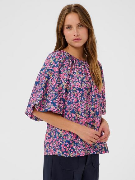 Saint Tropez Onneli Floral Top, Navy Peony, Navy Peony