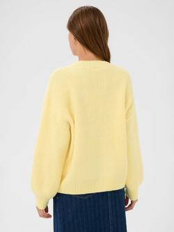 Saint Tropez Ottoline V-Neck Jumper - view 2, Lemon Drop Melange