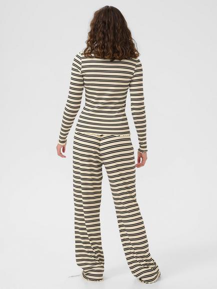 Saint Tropez Olalia Stripe Top containing LENZING™ ECOVERO™ Viscose, Ice/Black - view 2, Ice/Black